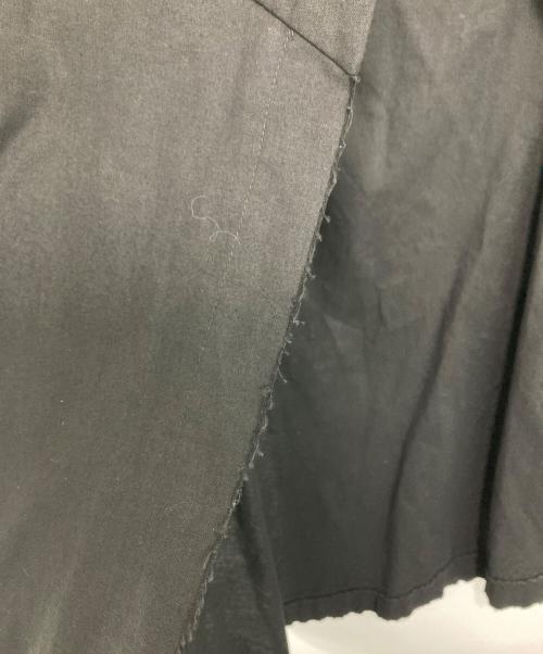 Yohji Yamamoto FEMME（ヨウジヤマモトファム）Yohji Yamamoto FEMME (ヨウジヤマモトファム) 17SS 朝倉優佳 ペイント ペイント加工 リネンコットン アシンメトリーコート ブラック サイズ:2の古着・服飾アイテム