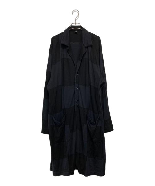 Y's（ワイズ）Y's (ワイズ) ブロックチェックコート ブラック サイズ:2の古着・服飾アイテム