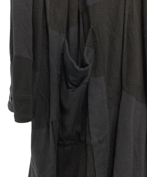 Y's（ワイズ）Y's (ワイズ) ブロックチェックコート ブラック サイズ:2の古着・服飾アイテム