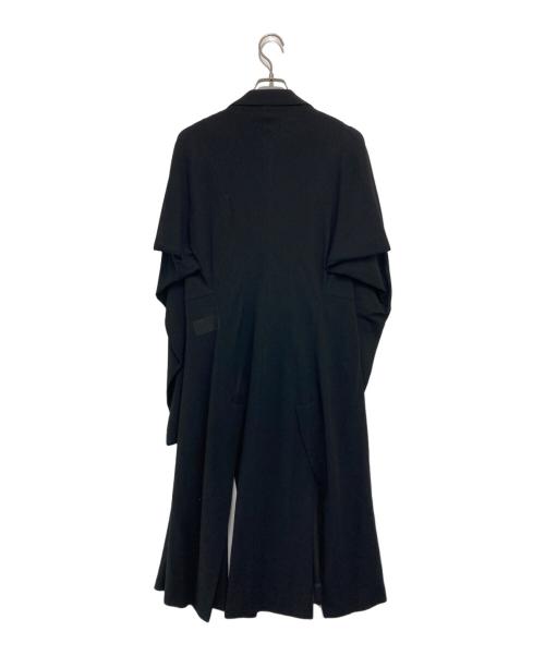 Yohji Yamamoto FEMME（ヨウジヤマモトファム）Yohji Yamamoto FEMME (ヨウジヤマモトファム) 07SS 変形メッシュウールコート ブラック サイズ:2の古着・服飾アイテム