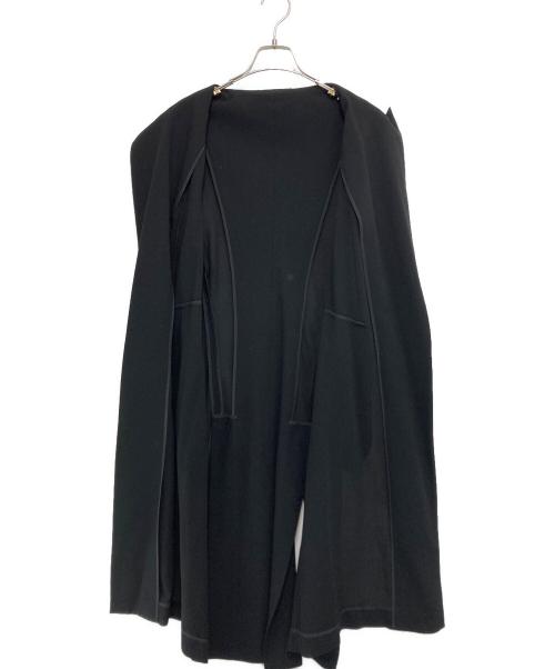 Yohji Yamamoto FEMME（ヨウジヤマモトファム）Yohji Yamamoto FEMME (ヨウジヤマモトファム) 07SS 変形メッシュウールコート ブラック サイズ:2の古着・服飾アイテム