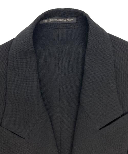 Yohji Yamamoto FEMME（ヨウジヤマモトファム）Yohji Yamamoto FEMME (ヨウジヤマモトファム) 07SS 変形メッシュウールコート ブラック サイズ:2の古着・服飾アイテム