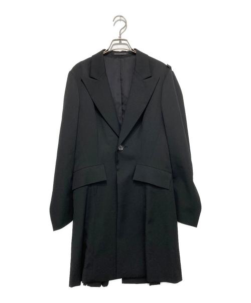 Yohji Yamamoto FEMME（ヨウジヤマモトファム）Yohji Yamamoto FEMME (ヨウジヤマモトファム) 07AW カットオフデザイン ウールチェスターコート ブラック サイズ:2の古着・服飾アイテム