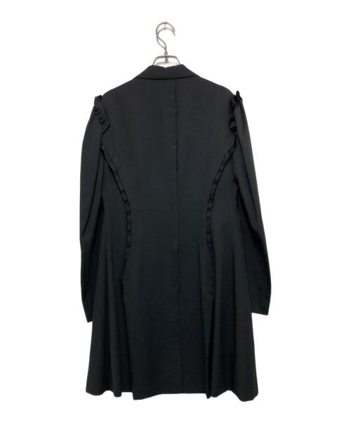 Yohji Yamamoto FEMME（ヨウジヤマモトファム）Yohji Yamamoto FEMME (ヨウジヤマモトファム) 07AW カットオフデザイン ウールチェスターコート ブラック サイズ:2の古着・服飾アイテム