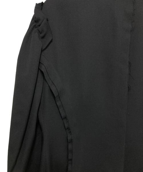 Yohji Yamamoto FEMME（ヨウジヤマモトファム）Yohji Yamamoto FEMME (ヨウジヤマモトファム) 07AW カットオフデザイン ウールチェスターコート ブラック サイズ:2の古着・服飾アイテム