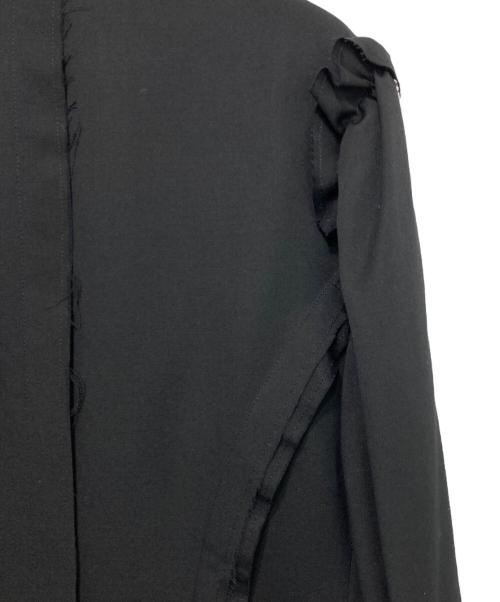 Yohji Yamamoto FEMME（ヨウジヤマモトファム）Yohji Yamamoto FEMME (ヨウジヤマモトファム) 07AW カットオフデザイン ウールチェスターコート ブラック サイズ:2の古着・服飾アイテム