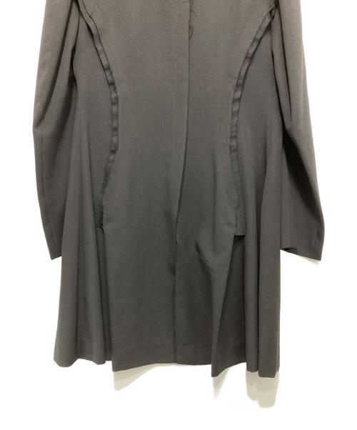Yohji Yamamoto FEMME（ヨウジヤマモトファム）Yohji Yamamoto FEMME (ヨウジヤマモトファム) 07AW カットオフデザイン ウールチェスターコート ブラック サイズ:2の古着・服飾アイテム