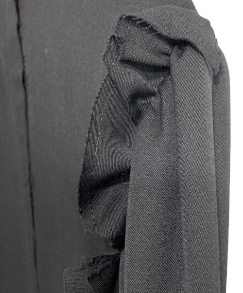 Yohji Yamamoto FEMME（ヨウジヤマモトファム）Yohji Yamamoto FEMME (ヨウジヤマモトファム) 07AW カットオフデザイン ウールチェスターコート ブラック サイズ:2の古着・服飾アイテム