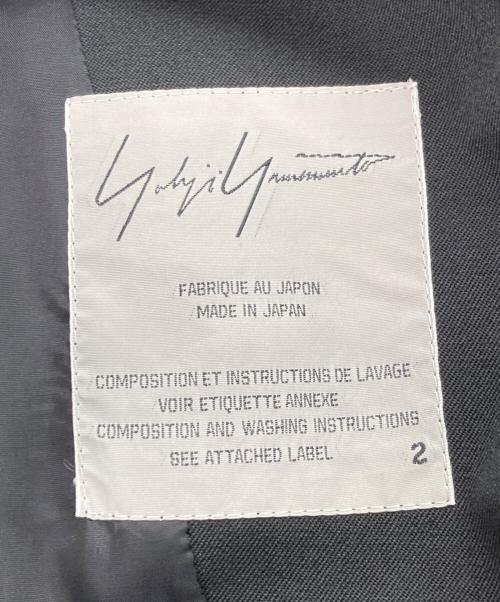 Yohji Yamamoto FEMME（ヨウジヤマモトファム）Yohji Yamamoto FEMME (ヨウジヤマモトファム) 07AW カットオフデザイン ウールチェスターコート ブラック サイズ:2の古着・服飾アイテム