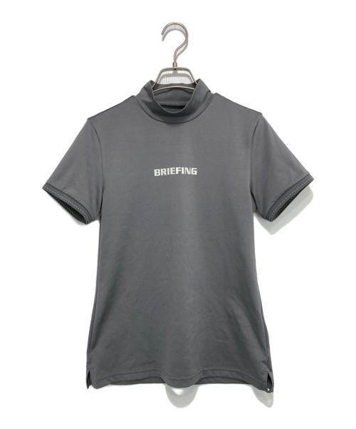 BRIEFING（ブリーフィング）BRIEFING (ブリーフィング) モックネック半袖Tシャツ グレー サイズ:Sの古着・服飾アイテム