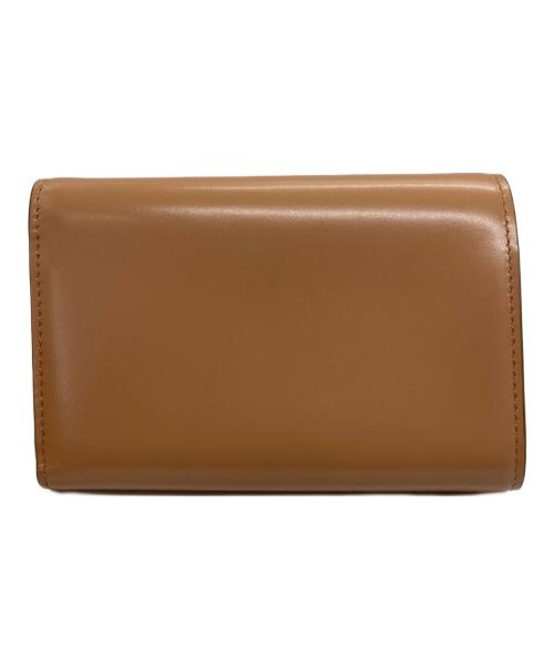 TOD'S（トッズ）TOD'S (トッズ) ダブルT 3つ折り財布 ベージュ×ゴールドの古着・服飾アイテム