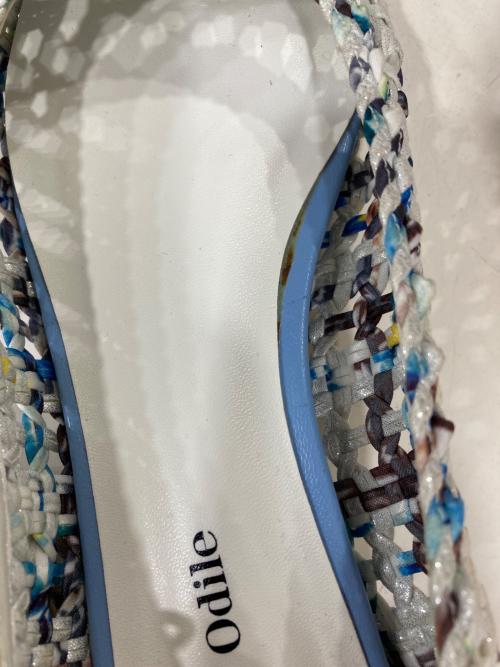 Odette e Odile（オデットエオディール）Odette e Odile (オデットエオディール) メッシュパンプス ホワイト×ブルー サイズ:24の古着・服飾アイテム