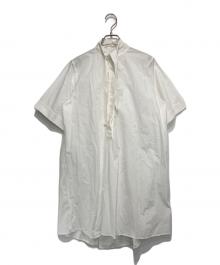 MM6 Maison Margiela（エムエムシックスメゾンマルジェラ）の古着「スキッパーシャツワンピース」｜ホワイト