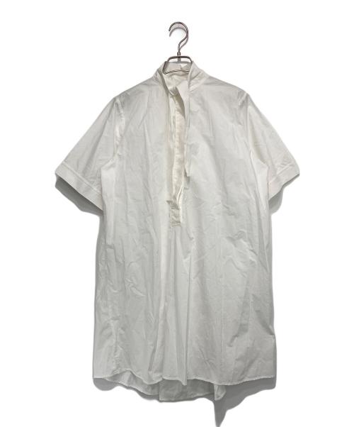MM6 Maison Margiela（エムエムシックスメゾンマルジェラ）MM6 Maison Margiela (エムエムシックスメゾンマルジェラ) スキッパーシャツワンピース ホワイト サイズ:40の古着・服飾アイテム