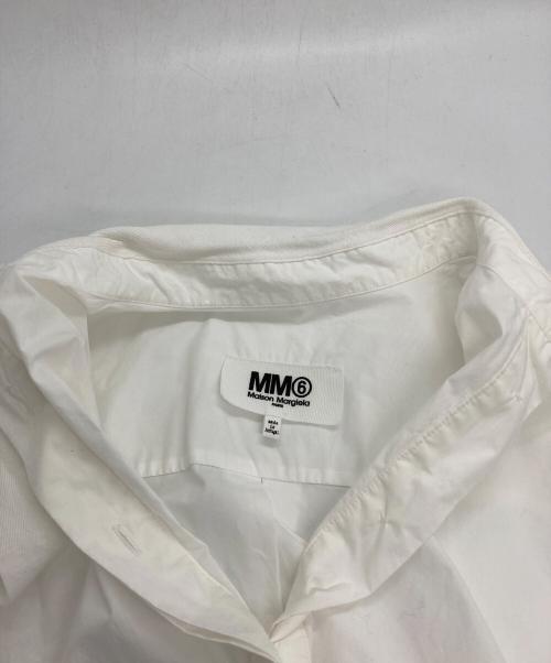 MM6 Maison Margiela（エムエムシックスメゾンマルジェラ）MM6 Maison Margiela (エムエムシックスメゾンマルジェラ) スキッパーシャツワンピース ホワイト サイズ:40の古着・服飾アイテム