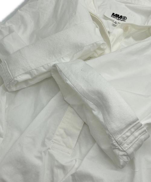MM6 Maison Margiela（エムエムシックスメゾンマルジェラ）MM6 Maison Margiela (エムエムシックスメゾンマルジェラ) スキッパーシャツワンピース ホワイト サイズ:40の古着・服飾アイテム