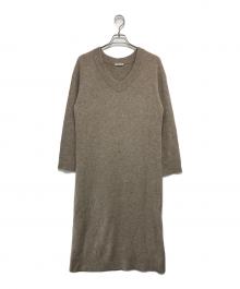 EVERYDAY I LIKE.（エヴリデイ アイ ライク）の古着「Boucle ニット ドレス」｜ブラウン