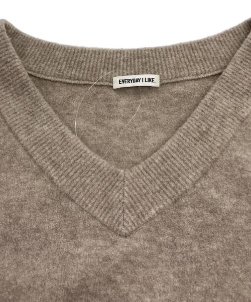 EVERYDAY I LIKE.（エヴリデイ アイ ライク）EVERYDAY I LIKE. (エヴリデイ アイ ライク) Boucle ニット ドレス ブラウン サイズ:-の古着・服飾アイテム