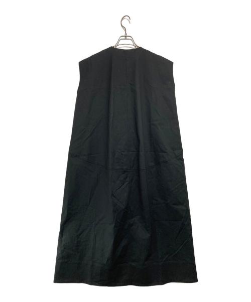 LOHEN（ローヘン）LOHEN (ローヘン) フロントZIPフォルムロングワンピース ブラック サイズ:FREEの古着・服飾アイテム