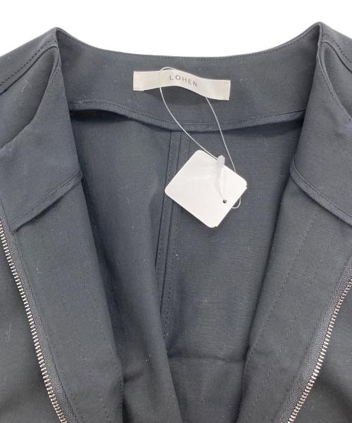 LOHEN（ローヘン）LOHEN (ローヘン) フロントZIPフォルムロングワンピース ブラック サイズ:FREEの古着・服飾アイテム