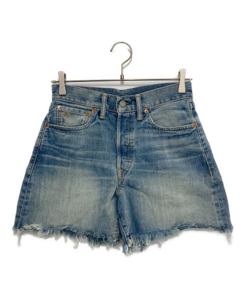 RRL（ダブルアールエル）RRL (ダブルアールエル) カットオフデニムショーツ ライトインディゴ サイズ:SIZE W26の古着・服飾アイテム
