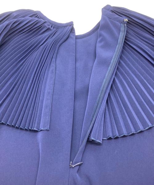 ESTNATION（エストネーション）ESTNATION (エストネーション) プリーツカラーノースリーブワンピース ネイビー サイズ:Freeの古着・服飾アイテム