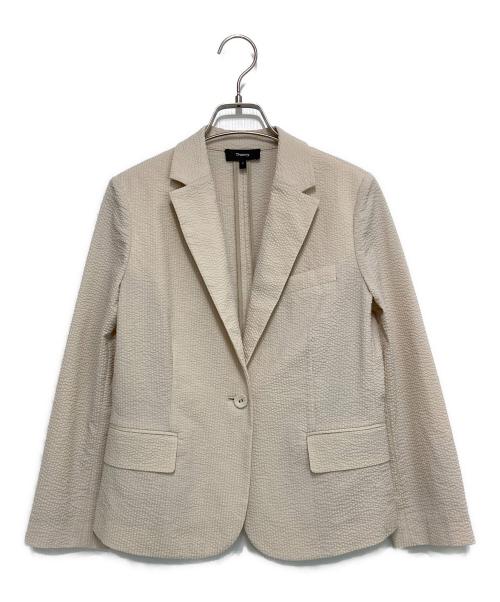 theory（セオリー）theory (セオリー) SEER SUIT SHRUNKEN BLAZER ベージュの古着・服飾アイテム
