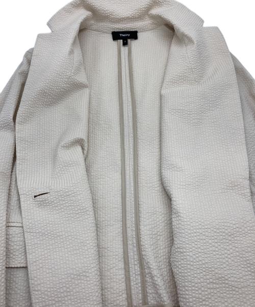 theory（セオリー）theory (セオリー) SEER SUIT SHRUNKEN BLAZER ベージュの古着・服飾アイテム