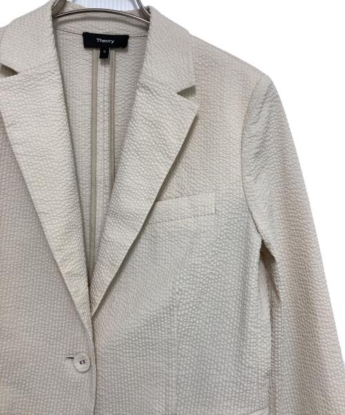 theory（セオリー）theory (セオリー) SEER SUIT SHRUNKEN BLAZER ベージュの古着・服飾アイテム