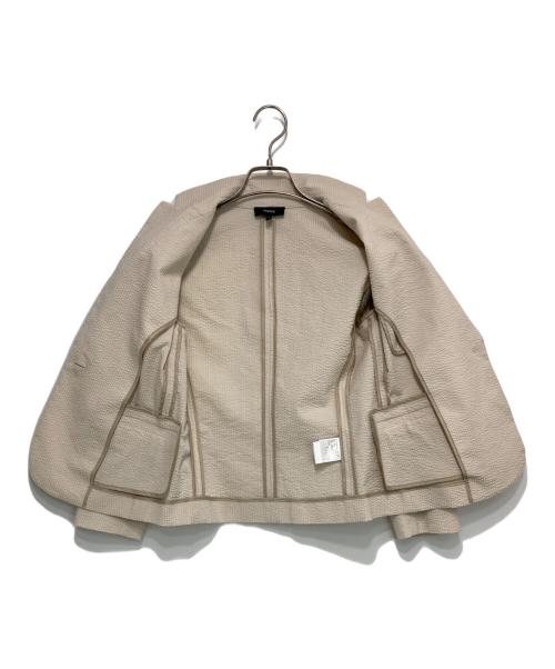 theory（セオリー）theory (セオリー) SEER SUIT SHRUNKEN BLAZER ベージュの古着・服飾アイテム