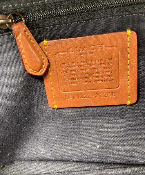 COACH（コーチ）COACH (コーチ) シグネチャー ショルダーバッグ ベージュ×ブルーの古着・服飾アイテム
