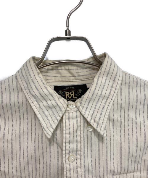 RRL（ダブルアールエル）RRL (ダブルアールエル) ストライプワークシャツ ベージュ サイズ:Ｓの古着・服飾アイテム