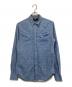 RRL（ダブルアールエル）の古着「チェック総柄ウエスタンシャツ」｜ブルー