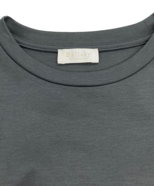 BALLSEY（ボールジィ）BALLSEY (ボールジィ) コットンジャージーコンビ シャーリングワンピース グレー サイズ:36の古着・服飾アイテム