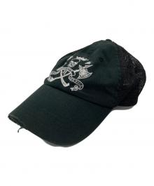 Rugby Ralph Lauren（ラグビーラルフローレン）の古着「スカル刺繍キャップ」｜ブラック
