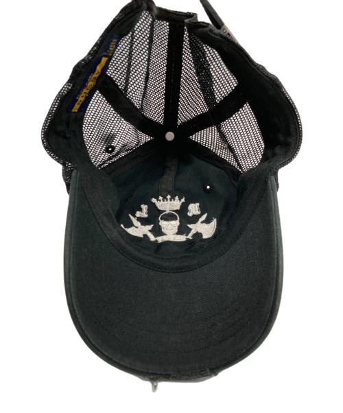 Rugby Ralph Lauren（ラグビーラルフローレン）Rugby Ralph Lauren (ラグビーラルフローレン) スカル刺繍キャップ ブラックの古着・服飾アイテム