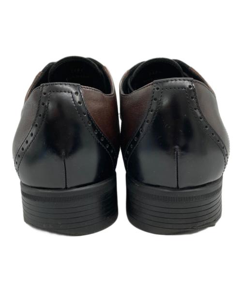 LANVIN COLLECTION（ランバンコレクション）LANVIN COLLECTION (ランバンコレクション) ブラックシャイニーバイカラーコンビ オックスフォード ドレスシューズ ブラック×ブラウン サイズ:26 1/2の古着・服飾アイテム