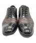 中古・古着 LANVIN COLLECTION (ランバンコレクション) ブラックシャイニーバイカラーコンビ オックスフォード ドレスシューズ ブラック×ブラウン サイズ:26 1/2：7000円