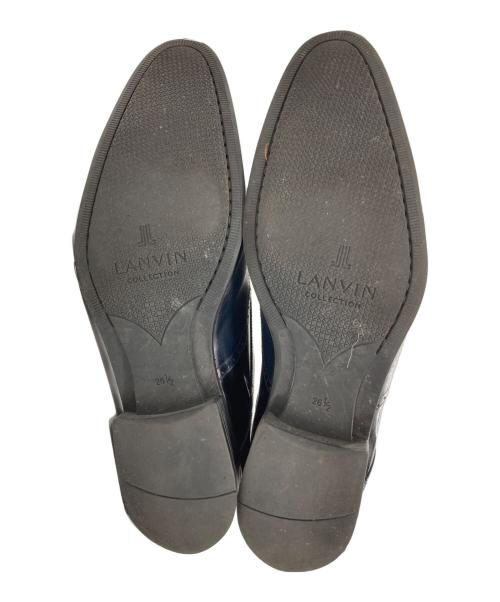 LANVIN COLLECTION（ランバンコレクション）LANVIN COLLECTION (ランバンコレクション) ブラックシャイニーバイカラーコンビ オックスフォード ドレスシューズ ブラック×ネイビー サイズ:26 1/2の古着・服飾アイテム