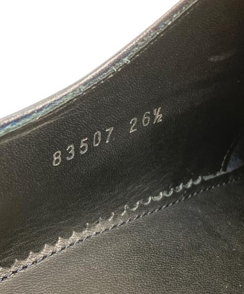 LANVIN COLLECTION（ランバンコレクション）LANVIN COLLECTION (ランバンコレクション) ブラックシャイニーバイカラーコンビ オックスフォード ドレスシューズ ブラック×ネイビー サイズ:26 1/2の古着・服飾アイテム