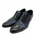 LANVIN COLLECTION（ランバンコレクション）の古着「ブラックシャイニーバイカラーコンビ オックスフォード ドレスシューズ」｜ブラック×ネイビー