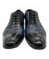LANVIN COLLECTION (ランバンコレクション) ブラックシャイニーバイカラーコンビ オックスフォード ドレスシューズ ブラック×ネイビー サイズ:26 1/2：7000円