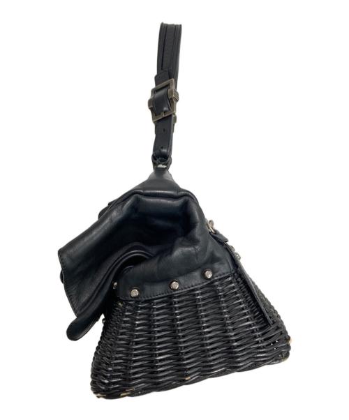 GIVENCHY（ジバンシィ）GIVENCHY (ジバンシィ) レザー切替カゴバッグ ブラックの古着・服飾アイテム