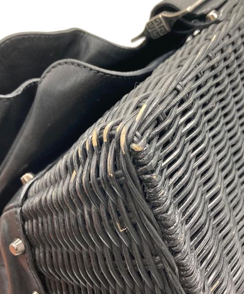 GIVENCHY（ジバンシィ）GIVENCHY (ジバンシィ) レザー切替カゴバッグ ブラックの古着・服飾アイテム