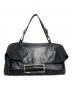 GIVENCHY（ジバンシィ）の古着「レザー切替カゴバッグ」｜ブラック