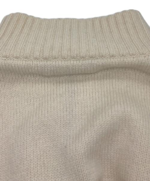 MOORER（ムーレー）MOORER (ムーレー) カシミヤハーフジップニット ホワイト サイズ:48の古着・服飾アイテム