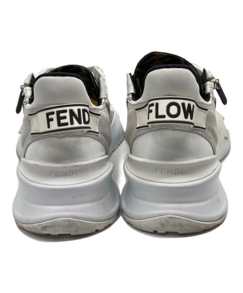 FENDI（フェンディ）FENDI (フェンディ) FLOW サイドジップローカットスニーカー ホワイト サイズ:5の古着・服飾アイテム