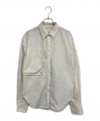 TODAYFULトゥデイフル）の古着「Asymmetry Pocket Shirts」｜アイボリー