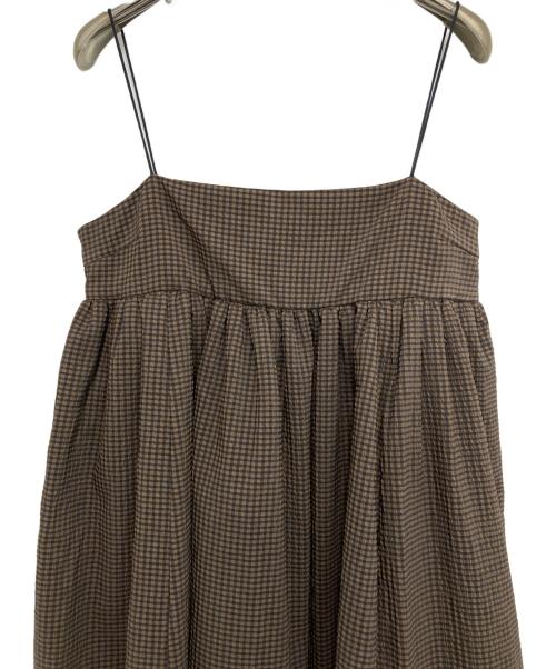 TODAYFUL（トゥデイフル）TODAYFUL (トゥデイフル) Washer Camisole Dress ブラウン×ブラック サイズ:38の古着・服飾アイテム