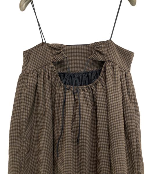TODAYFUL（トゥデイフル）TODAYFUL (トゥデイフル) Washer Camisole Dress ブラウン×ブラック サイズ:38の古着・服飾アイテム
